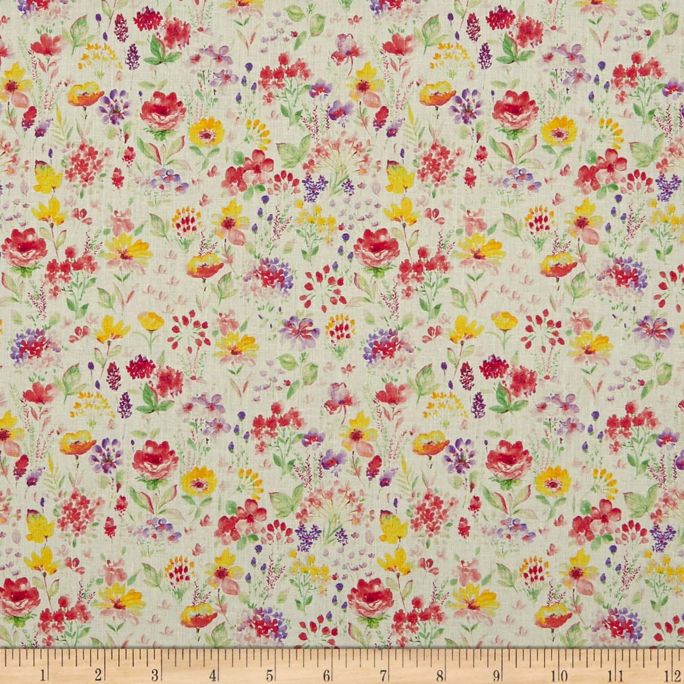 Stof France Le Quilt Un Jour En ETE Flower, White