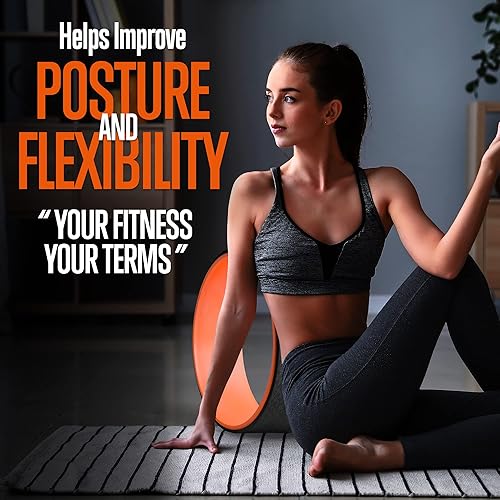 Miniatura 3 de SQUATZ Estirador de espalda de rueda de yoga, rodillo de espalda con soporte de peso de hasta 777 libras, resistente, seguro y cómodo para yoga,