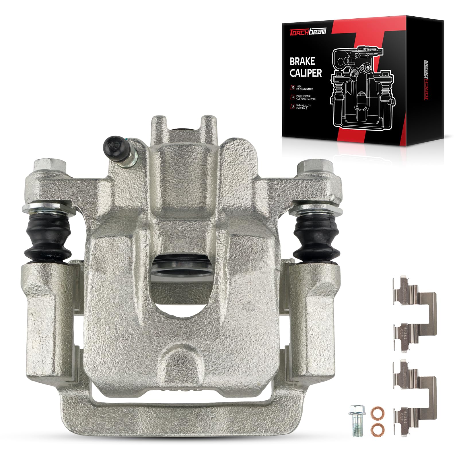 Torchbeam Rear left Driver Side Brake Caliper For Honda Acura for 2003-2008 Pilot, 2001-2006 MDX, Disc Brake Caliper Assembly with Bracket Replace # 19B2675