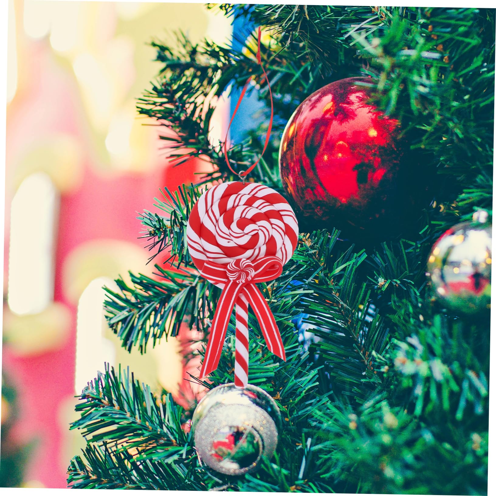 Ciieeo 10 STK Weihnachtsbaum-Anhänger weihnachtsbaumdeko weihnachtsbäume geschmückt Zuckerstange zum Aufhängen weihnachtslutscherverzierungen Weihnachtssüßigkeit Weihnachtsdekorationen