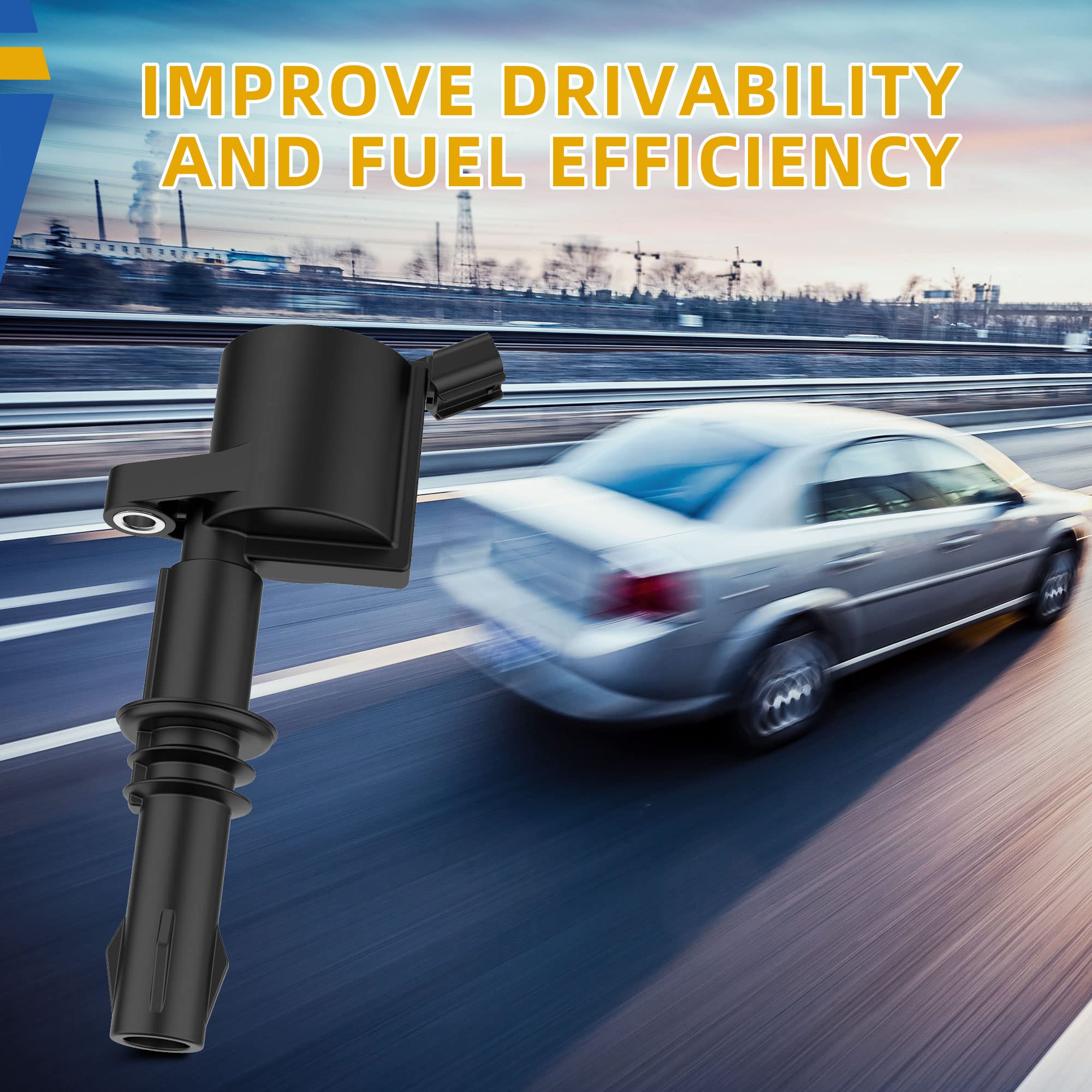 Juego De 8 Bobinas De Encendido Para Ford F150 V8 2004-2010 5.4L 3V - Alta Potencia, Garantía De Por Vida