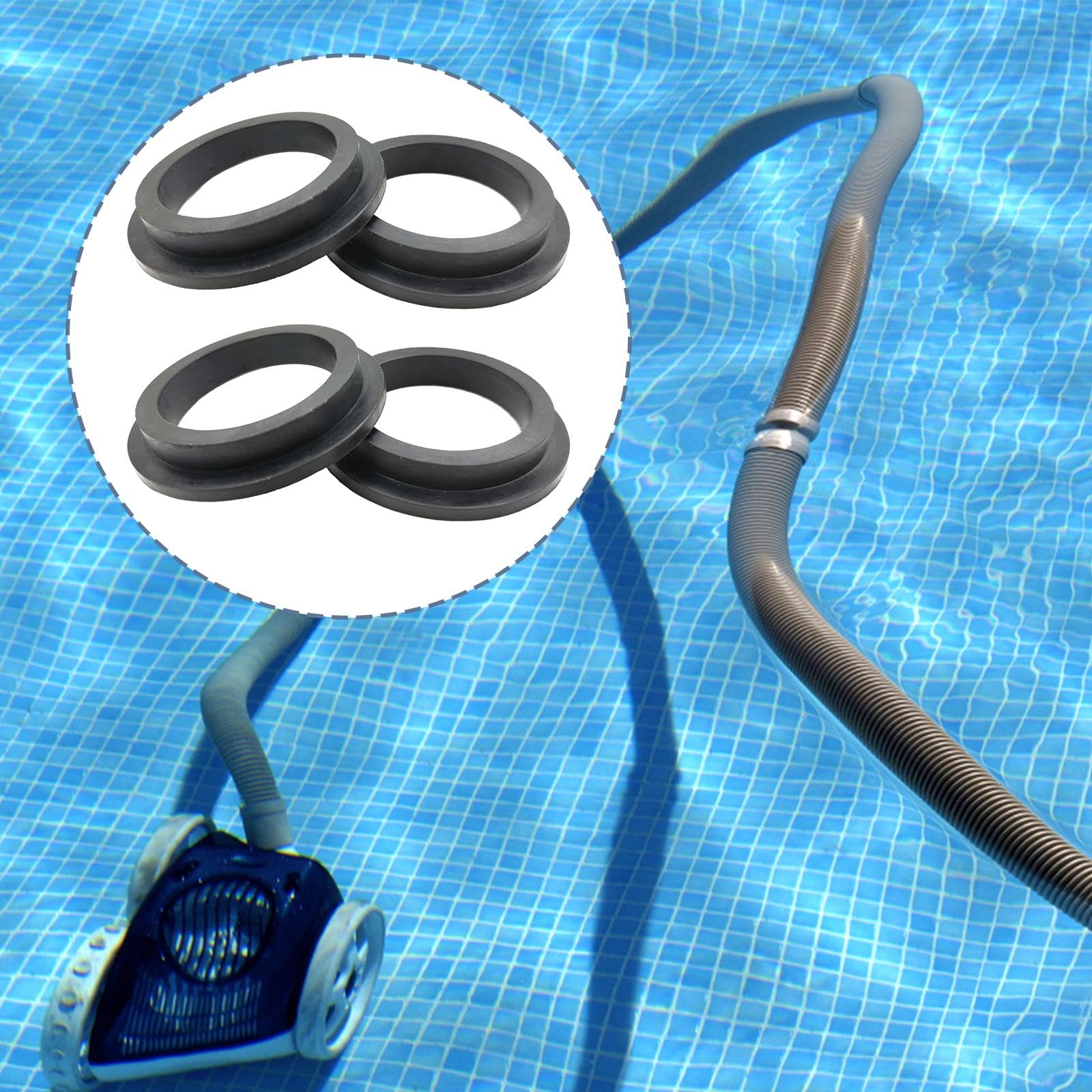 6X 4 Pezzi Guarnizione O- Anello di Tenuta Rondella in Gomma Accessorio Filtro Pompa Ricambio Gomma Robusta Adatto per Piscine