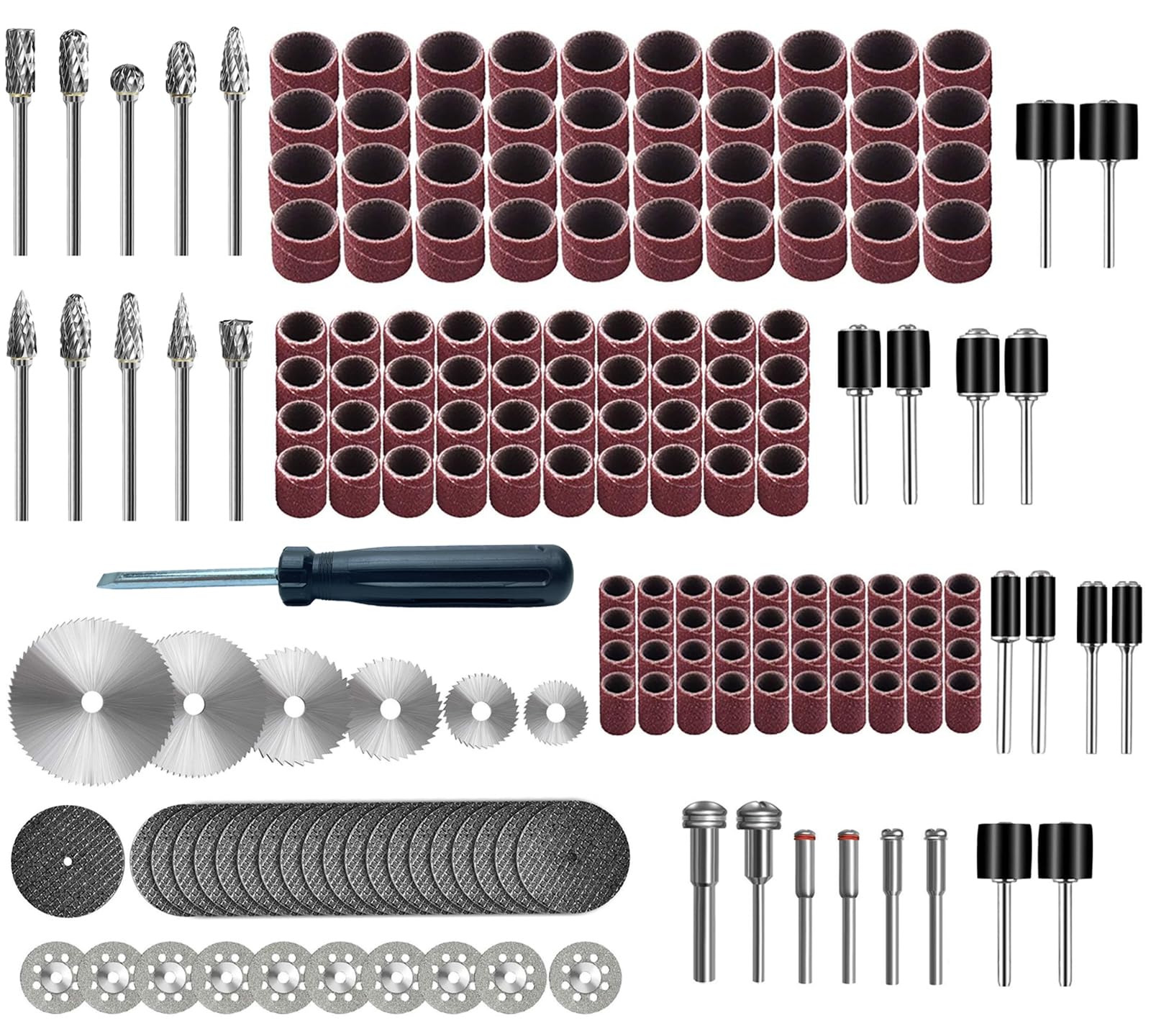 Tungsten Carbide Burr, Sanding Drums & Grinding Stone Set, 194 Pcs — Amazon image 11