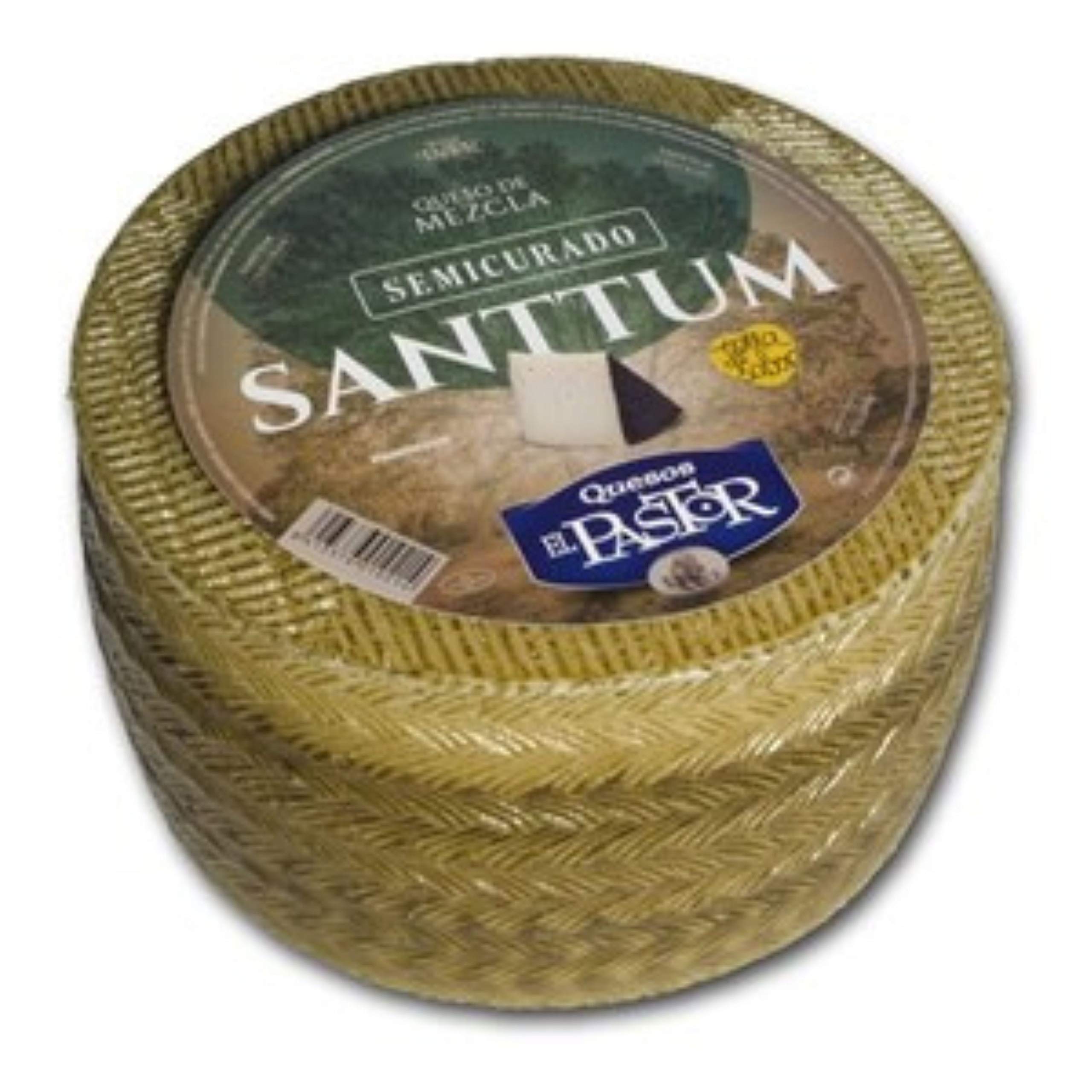 Queso Mezcla Semicurado Santtum - Medio Queso Peso Aproximado 1500 gramos - Queso Semicurado con un Sabor Intenso Apreciado por Todos los Paladares - Queso Semicurado de Mezcla