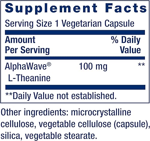 Miniatura 3 de Life Extension L-teanina 100 mg 60 cápsulas vegetarianas apoya un efecto calmante y potenciador del estado de ánimo aminoácidos derivados del té sin