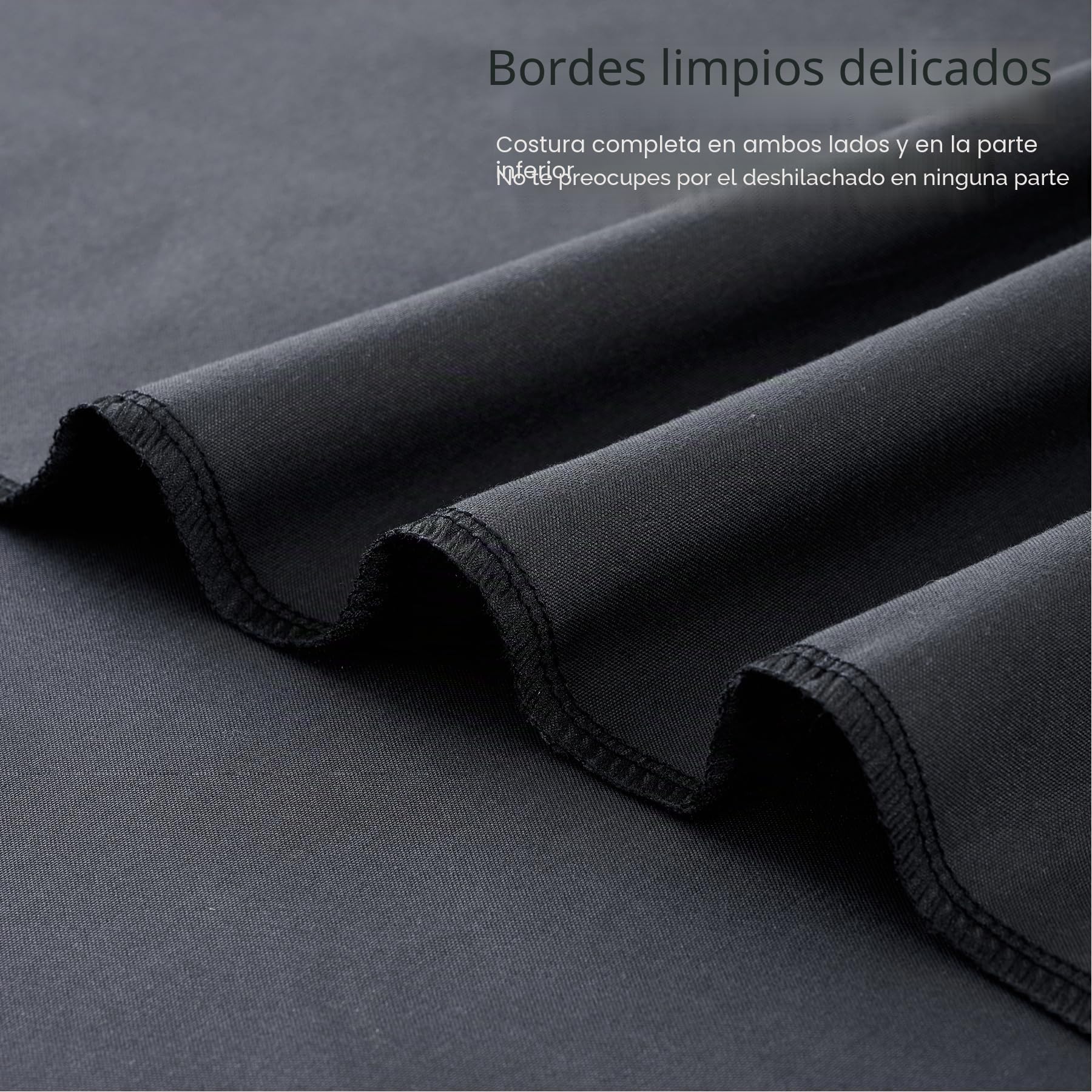 Cortina de fondo negro grueso de 6 m x 3 m para fiestas, 4 paneles de cortinas de fondo de poliéster negro para bodas, cumpleaños, fotografía, fiestas, decoración del hogar