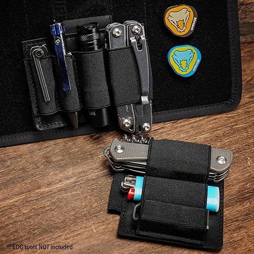 Miniatura 7 de VIPERADE PL7 Organizador Portador EDC, Bolsa Elástica de Accesorios con Cierre de Gancho y Velcro para Mochila, Chaleco Táctico, Bolsa EDC