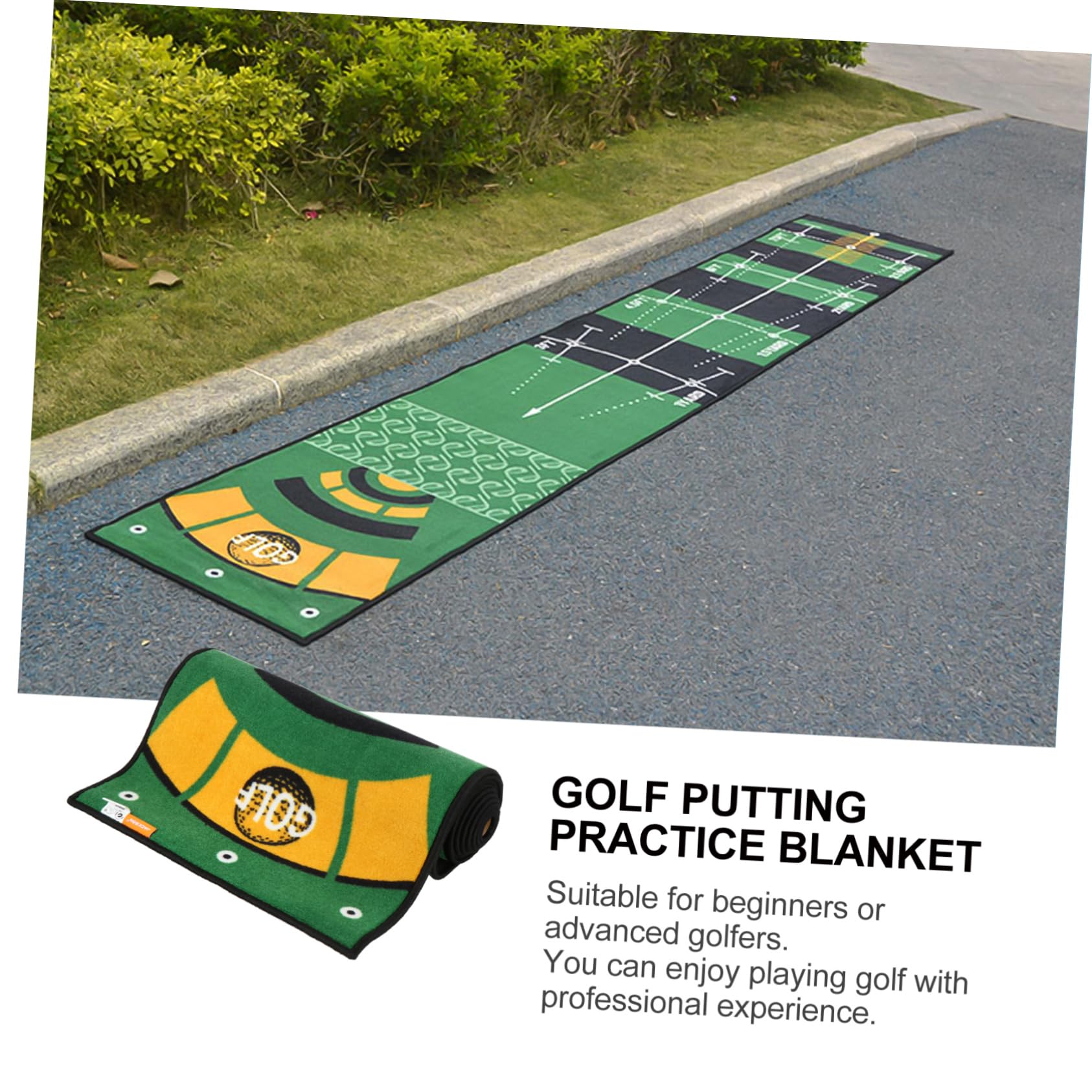 Toyvian Tapete De Práctica para Putter Alfombra De Golf Diseño Ergonómico Alta Resistencia y Duradera
