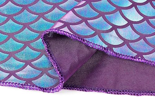 Miniatura 6 de HenzWorld Vestido de princesa de sirena para niñas pequeñas, disfraz de juego de simulación, Navidad, cumpleaños, regalo de sirena