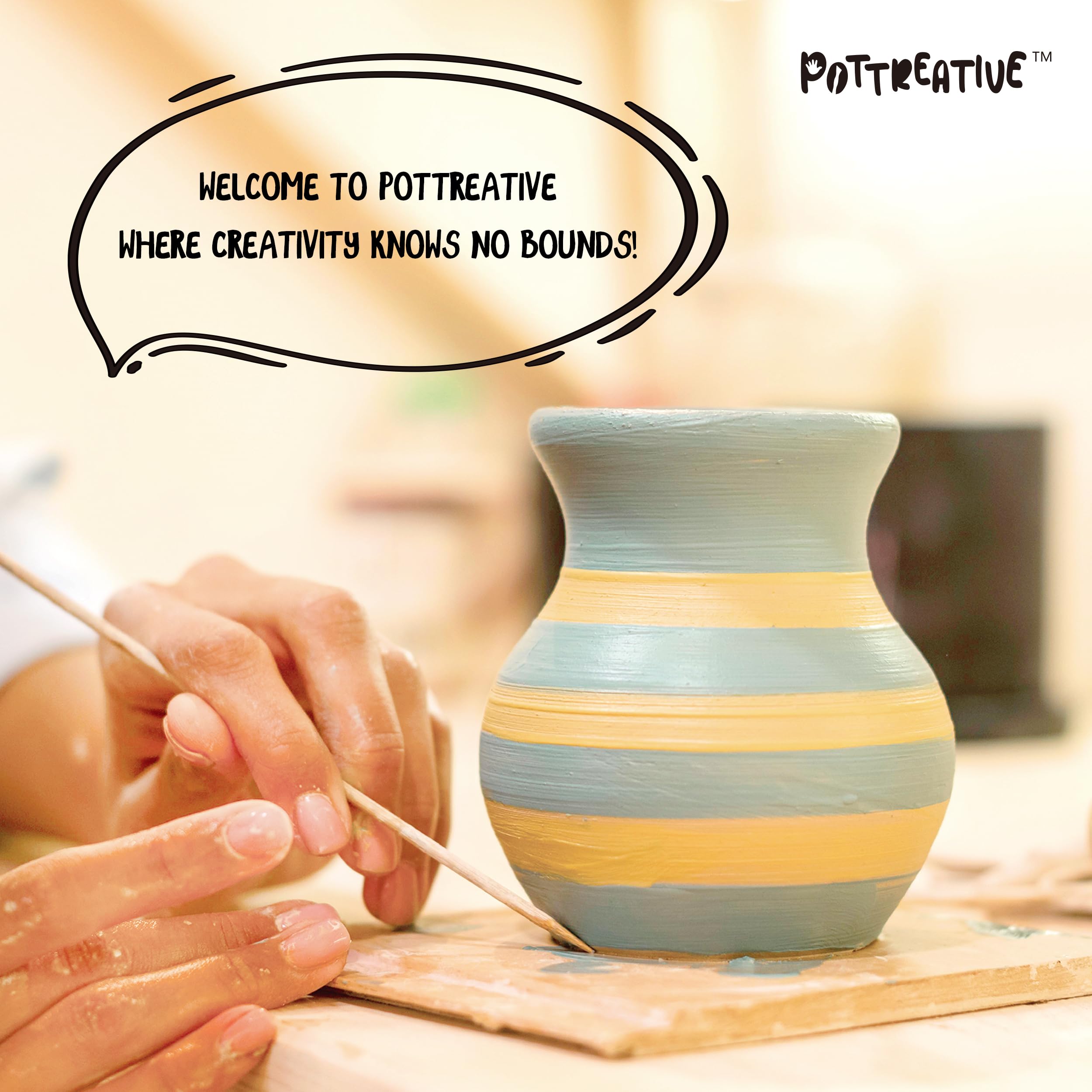 Air Dry Clay Pottery Kit - Beginner Pottery -8