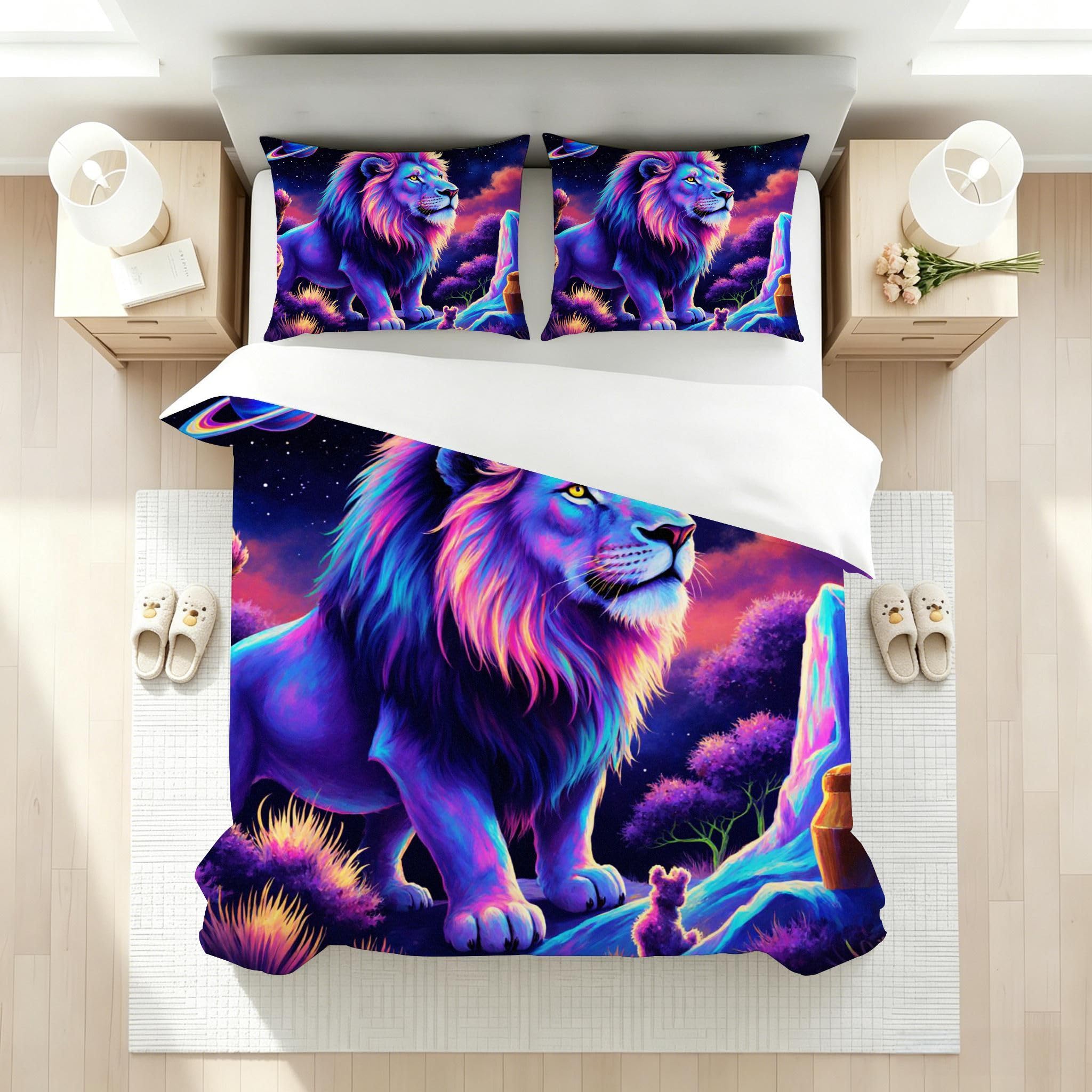 Funda Nórdica Cama 180, 240x260 cm León Morado, AQ2358