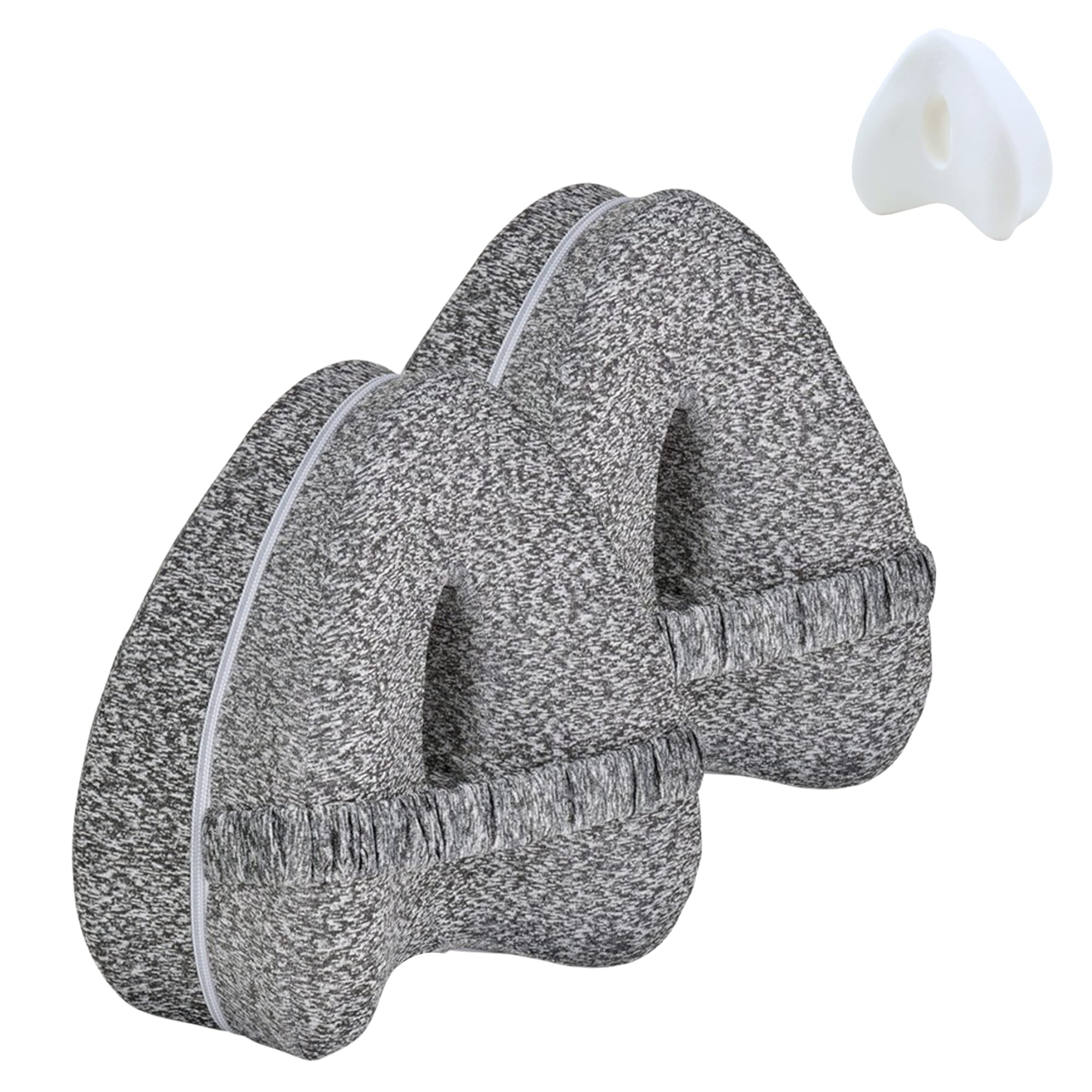 2ud Almohada Ortopédica para Pierna y Rodilla, Cojín Ergonómico con Espuma Viscoelástica, Almohada para Dormir Posicionadora para Embarazadas Alivia Dolores de Piernas, Cadera y Articulaciones.