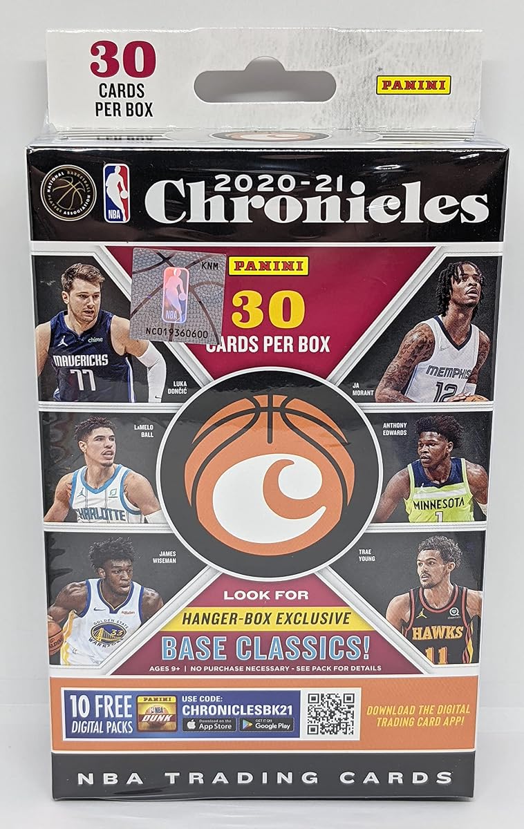 2020-21 Panini Chronicles NBA Basketball Hanger Box (30 Cards)