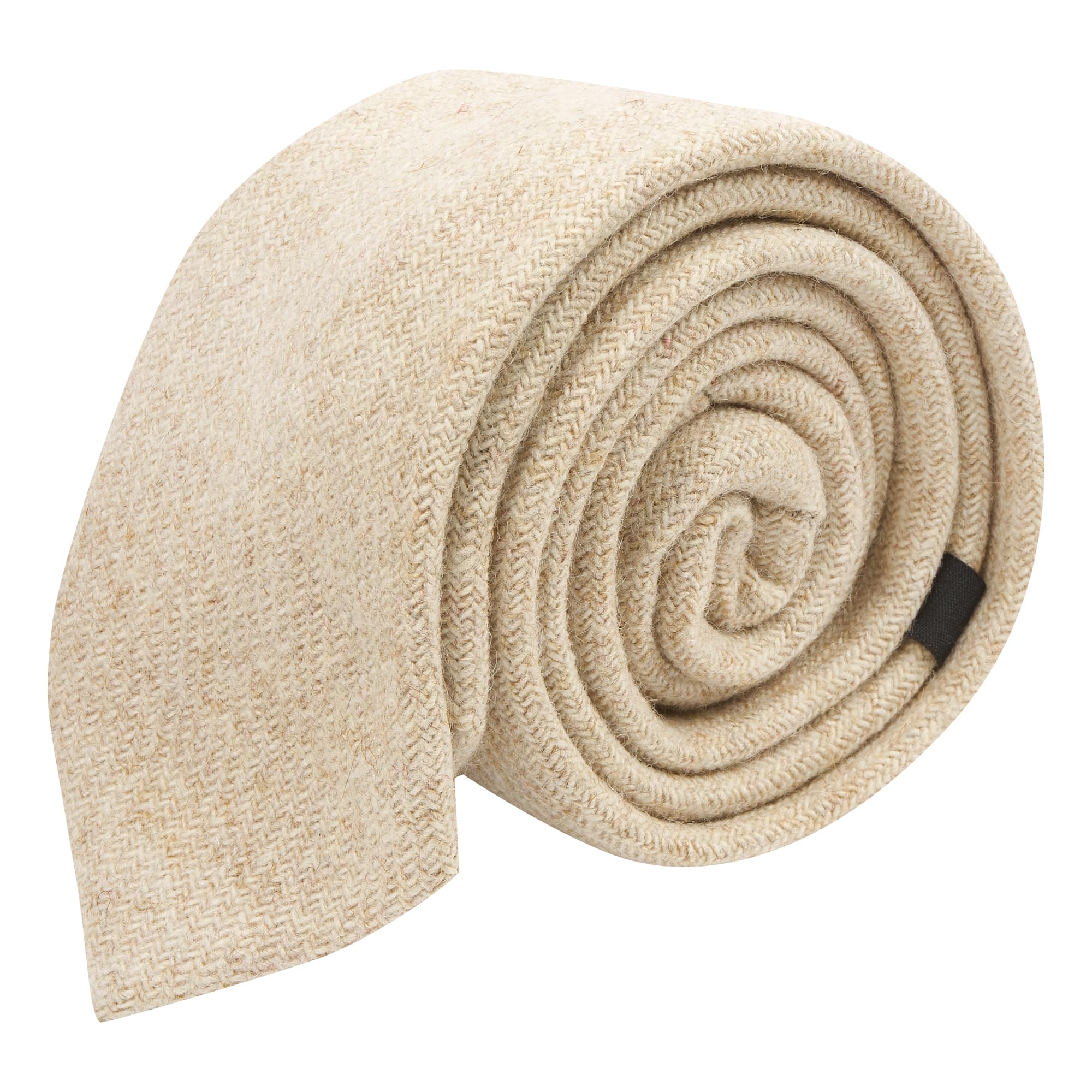 King & Priory Men's Oatmeal Woven Wool Tie, Necktie