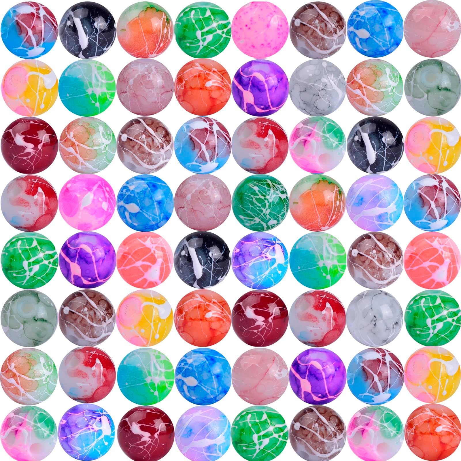 Cmidy Glass Beads for Bracelet Jewelry Making kit Crystal Bead Stone Pattern Beaded 6mm 500pcs Loose Round Ball Gemstone Set DIY for Women Adult Beginners Earring Necklace Decoration