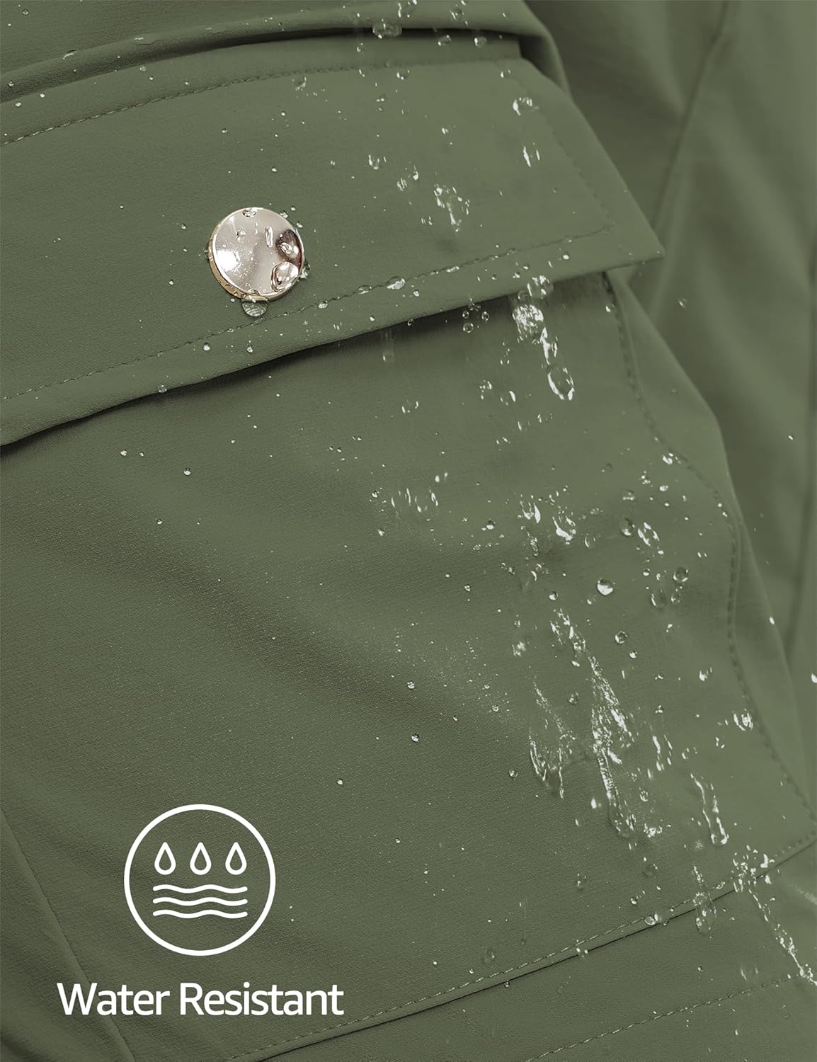 luvamia Hiking Shorts for Women Cargo Lightweight Water Resistant Elastic Waist Golf Casual Summer 7 Inch Inseam Shorts - Image 5