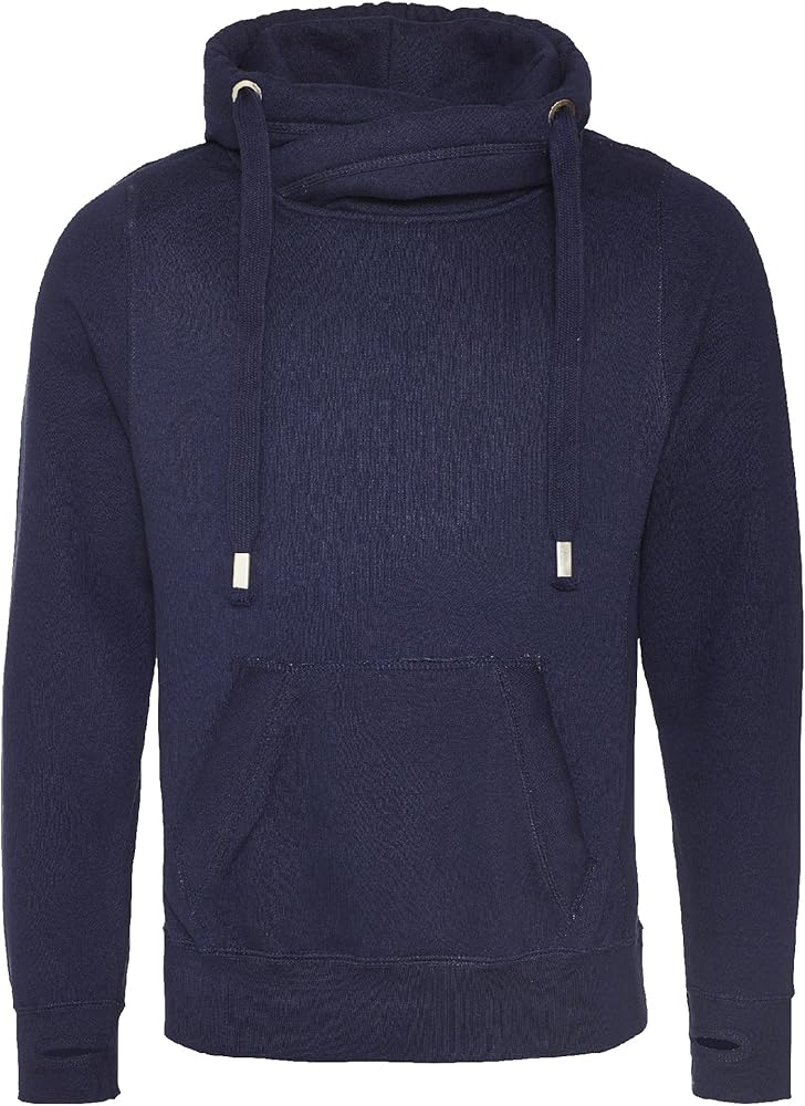 Awdis Hoods Mens Cross Neck Hoodie (S) (Heather Grey) at