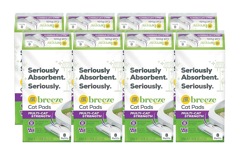 Forro Absorvente para Caixa de Areia Purina Tidy Cats BREEZE Multi Cat com 64 Unidades