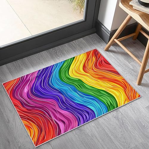 Miniatura 108 de Alfombras coloridas para entrada de 2 x 3 pulgadas, diseño de arte abstracto de fuegos artificiales, tapete para puerta de interior, tapete colorido