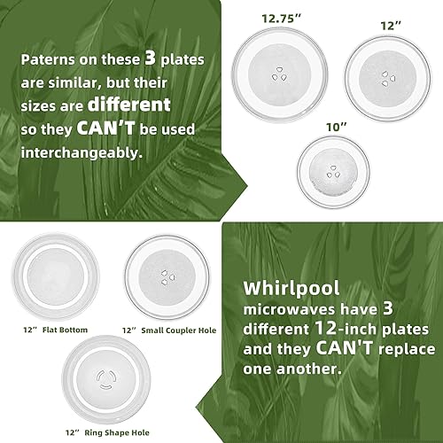 Miniatura 10 de Placa de vidrio de microondas de 9.8 "para placa de microondas LG Reemplazo de placa de vidrio de microondas de 9 34 pulgadas para plato giratorio