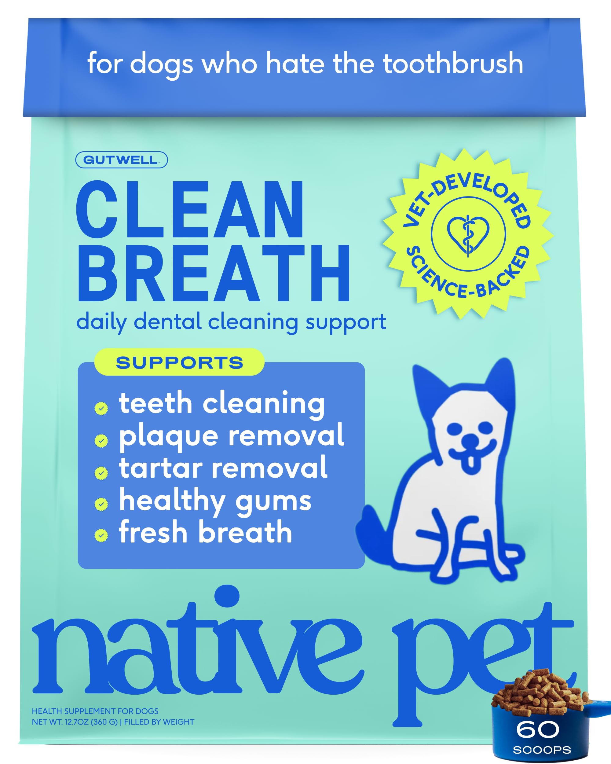 Native Pet Clean Breath Dog Dental Powder