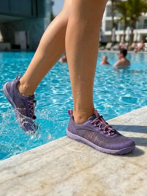 Women's Barefoot Water Shoes - Minimalist Zero Drop Swim Shoes with Wide Toe Box - Quick-Dry Aqua Socks for Beach, Kayak, Hiking & Fishing