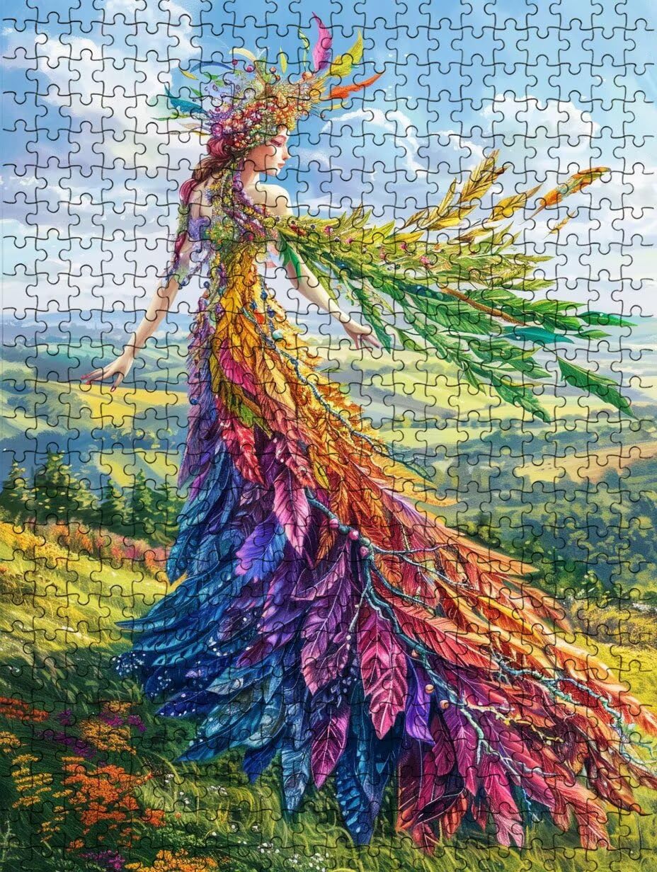 Feathered Woman puzzle 6000 sztuk, puzzle dla dorosłych 6000, The Impossible Challenge, klasyczne edukacyjne, drewniane puzzle, do dekoracji ścian domu FNKL1-1134