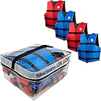 Bluestorm Universal USCG Approved Type III Life Jacket Adults - Foam PFD Boating Vest 30-56" Chest Fit