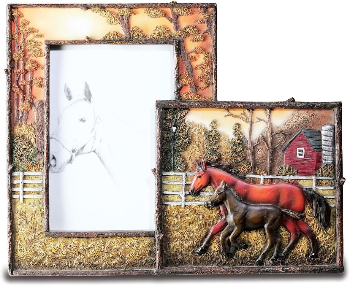 Cadre photo cheval avec décoration idée cadeau pour cavalier