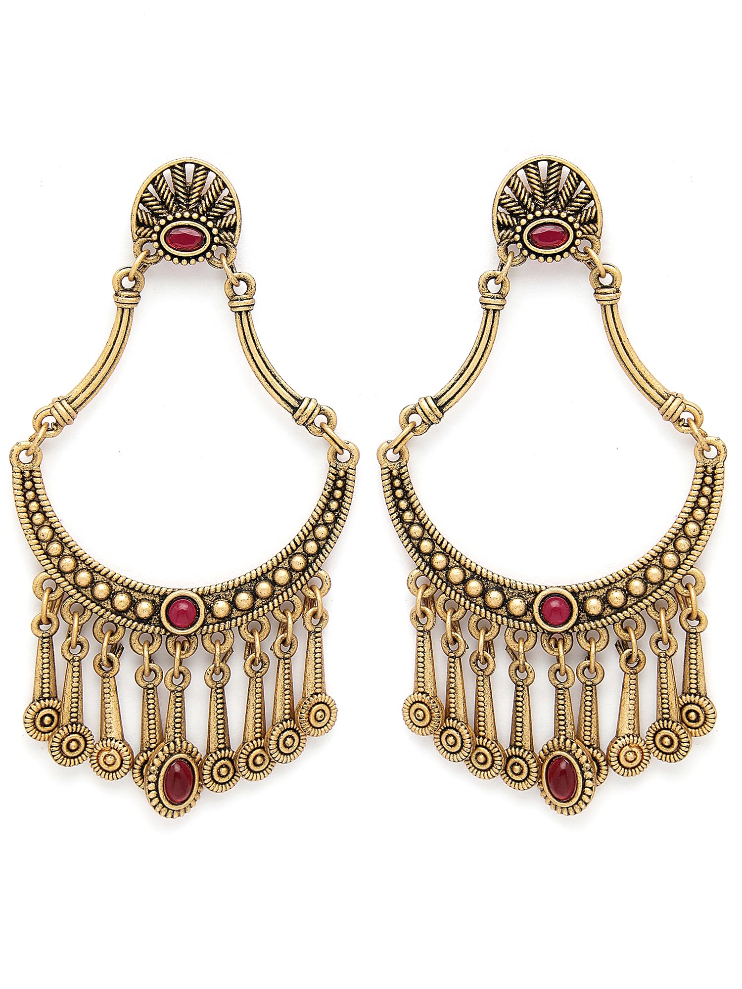 Karatcart Gold Plated Long Dangler Earrings for Women