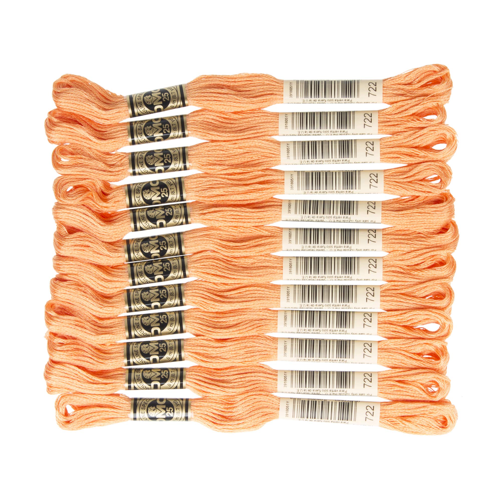 DMC 6-Strand Embroidery Cotton Floss, Light Orange Spice