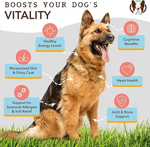 Miniatura 4 de Natural Dog Company Aceite de pescado salvaje de Alaska para perros y gatos (16 onzas), mezcla de salmón salvaje y aceite de abadejo, Omega 3 EPA y