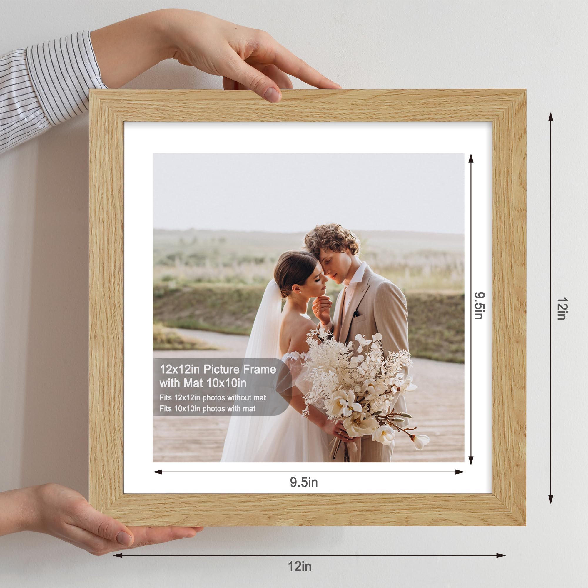 Amazon.co.jp: Hongkee 12x12インチ 写真フレーム 4枚セット - ガラス