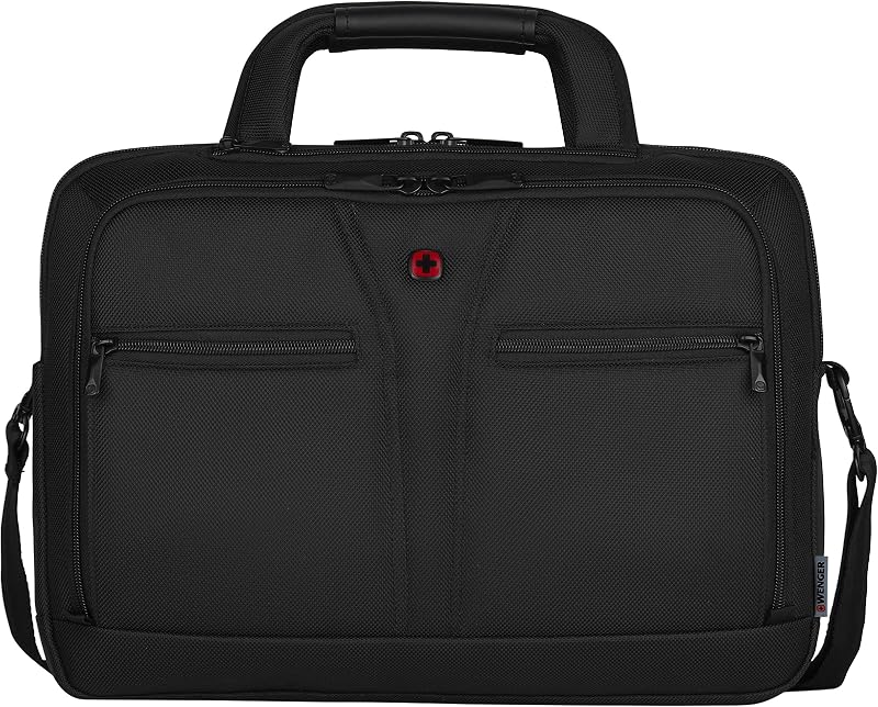 Wenger 606464 BC PRO 14"/16" Expandable Laptop Brief, SmartGuard Laptop Protection with a QuickAccess Tablet Pocket in Black (11 litres), Black, BC Pro - Slimline