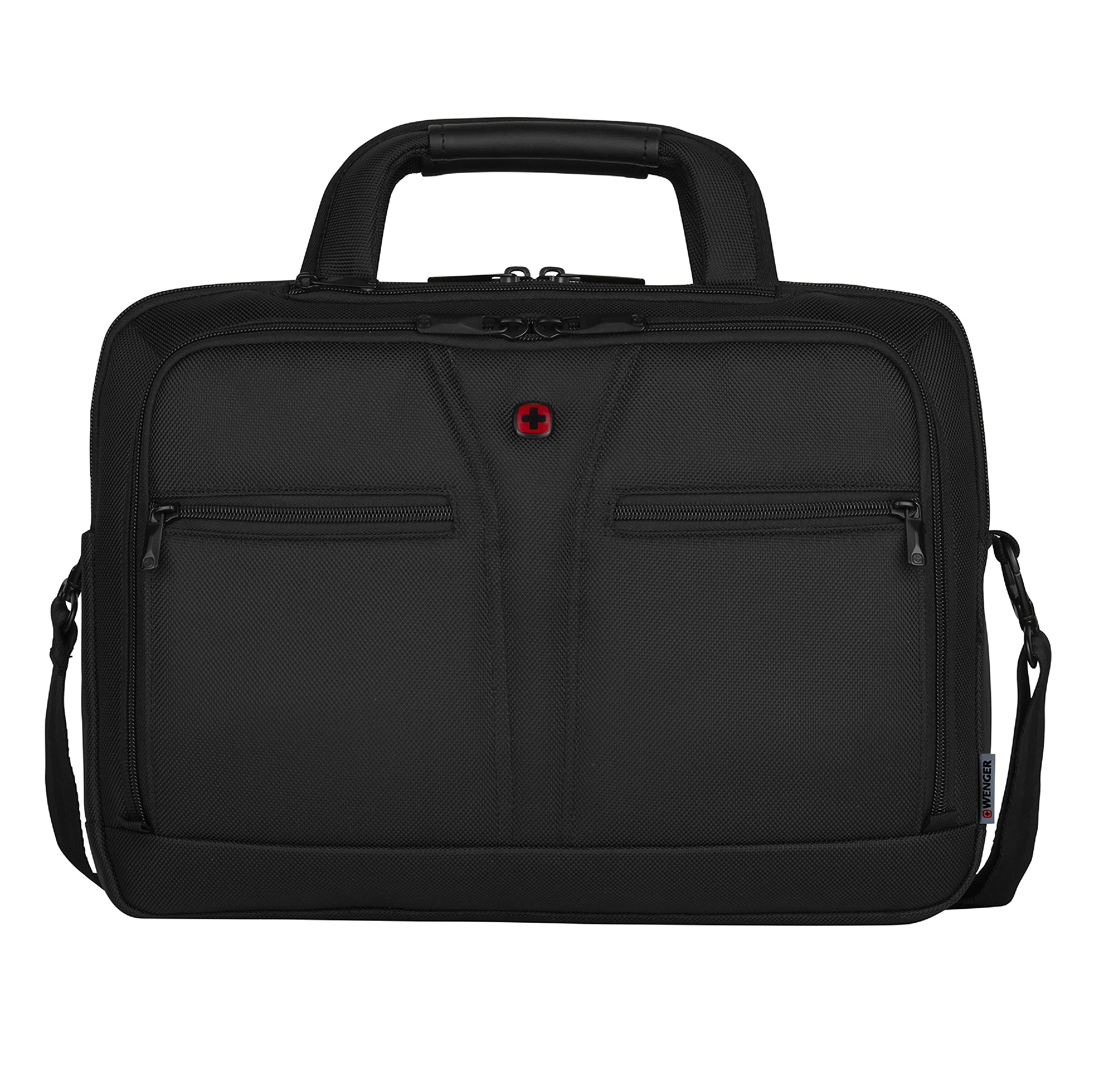 Wenger 606464 BC PRO 14"/16" Expandable Laptop Brief, SmartGuard Laptop Protection with a QuickAccess Tablet Pocket in Black (11 litres), Black, BC Pro - Slimline