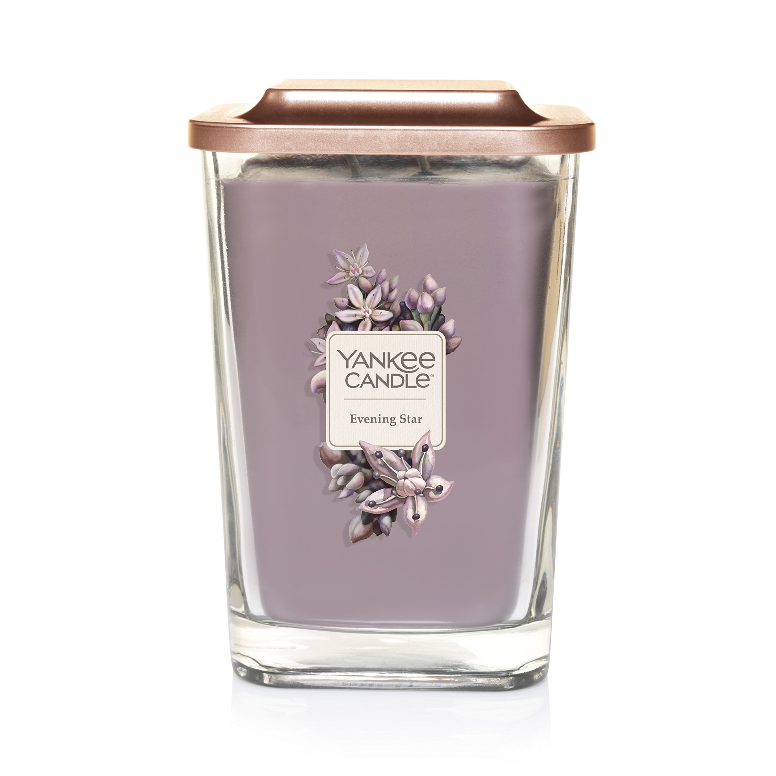 Yankee Candle Elevation Collection With Platform Lid Evening Star Scented Candle, Large 2-Wick, 80 Hour Burn Time