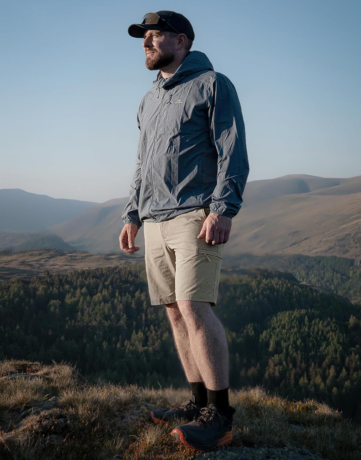 Pioneer Camp Men's 7" Hiking Shorts Lightweight Outdoor Quick-Dry Water-Resistant Casual Shorts for Travel Fishing Golf