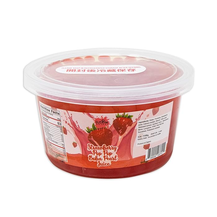 Buy Fusion Select 1.1KG Strawberry Bursting Boba Strawberry Popping Boba Pearls Fruit Tea