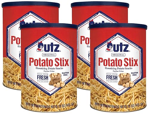 Miniatura 7 de Utz Potato Stix Original - Bote de 15 onzas - Palitos de patata hechos de patatas frescas crujientes y crujientes en recipiente resellable sin