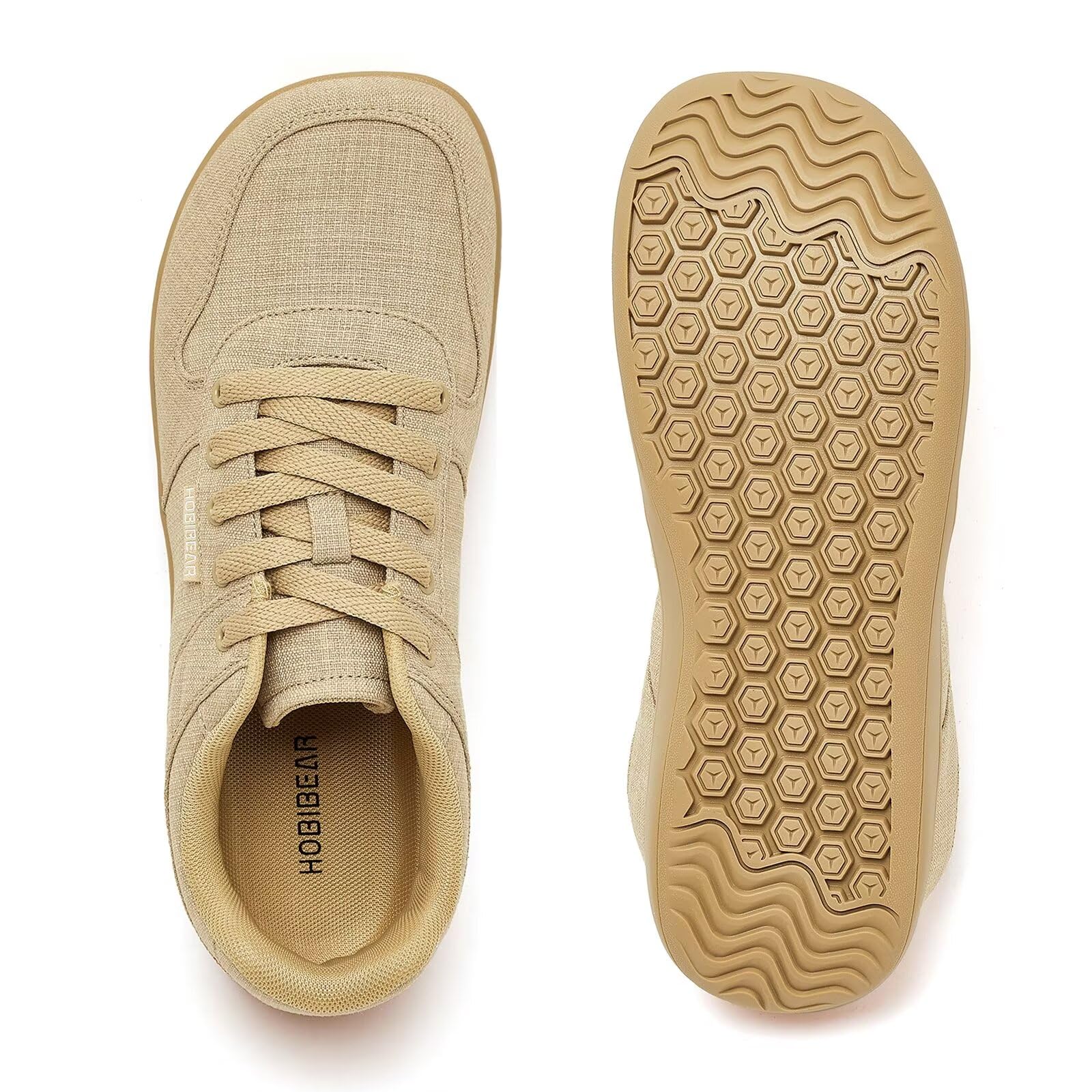 HOBIBEAR Zapatillas de Lona Unisex Zapatos Descalzos Anchos para Hombre Zapatillas de Moda para Mujer Zapatos Casuales clásicos Suela Zero Drop
