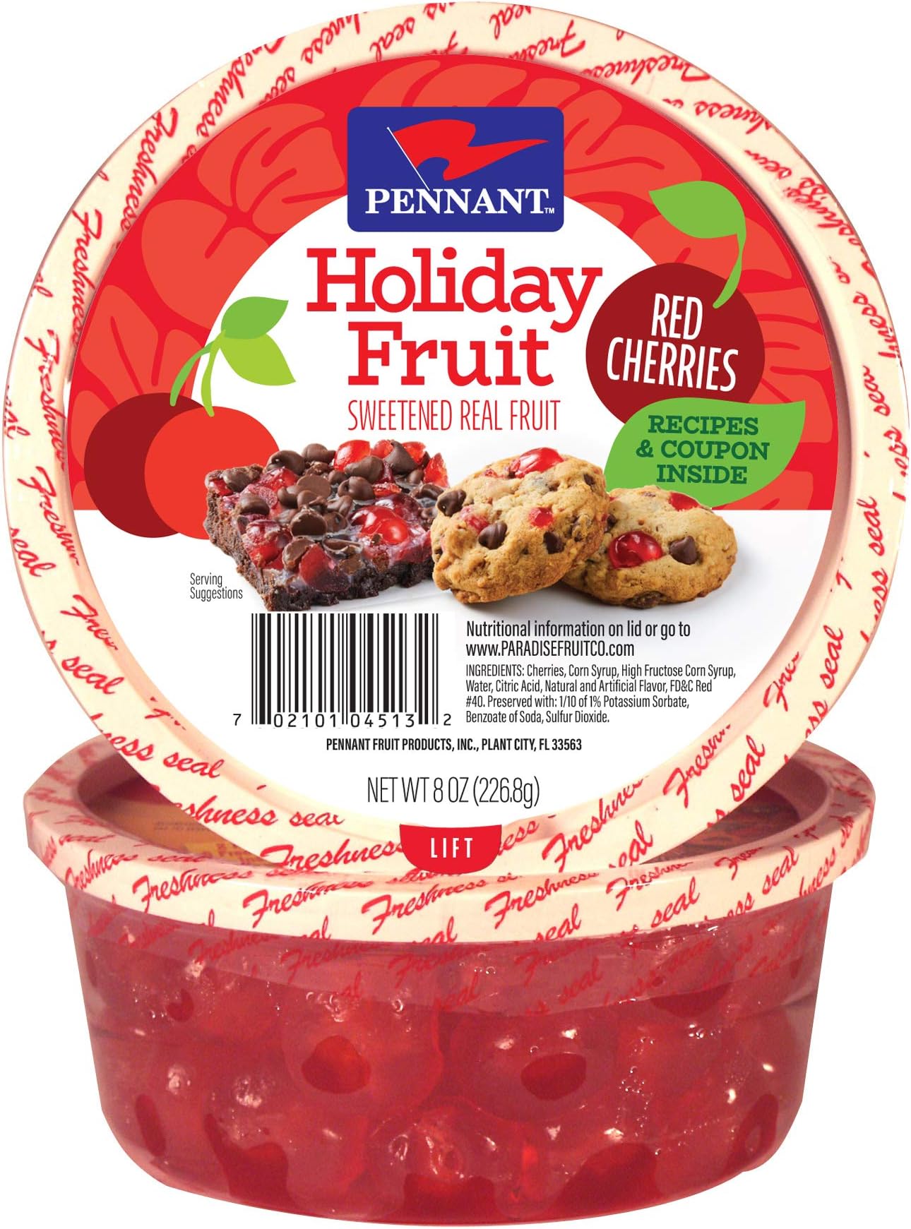 Pennant Red Cherries, 8 Ounce