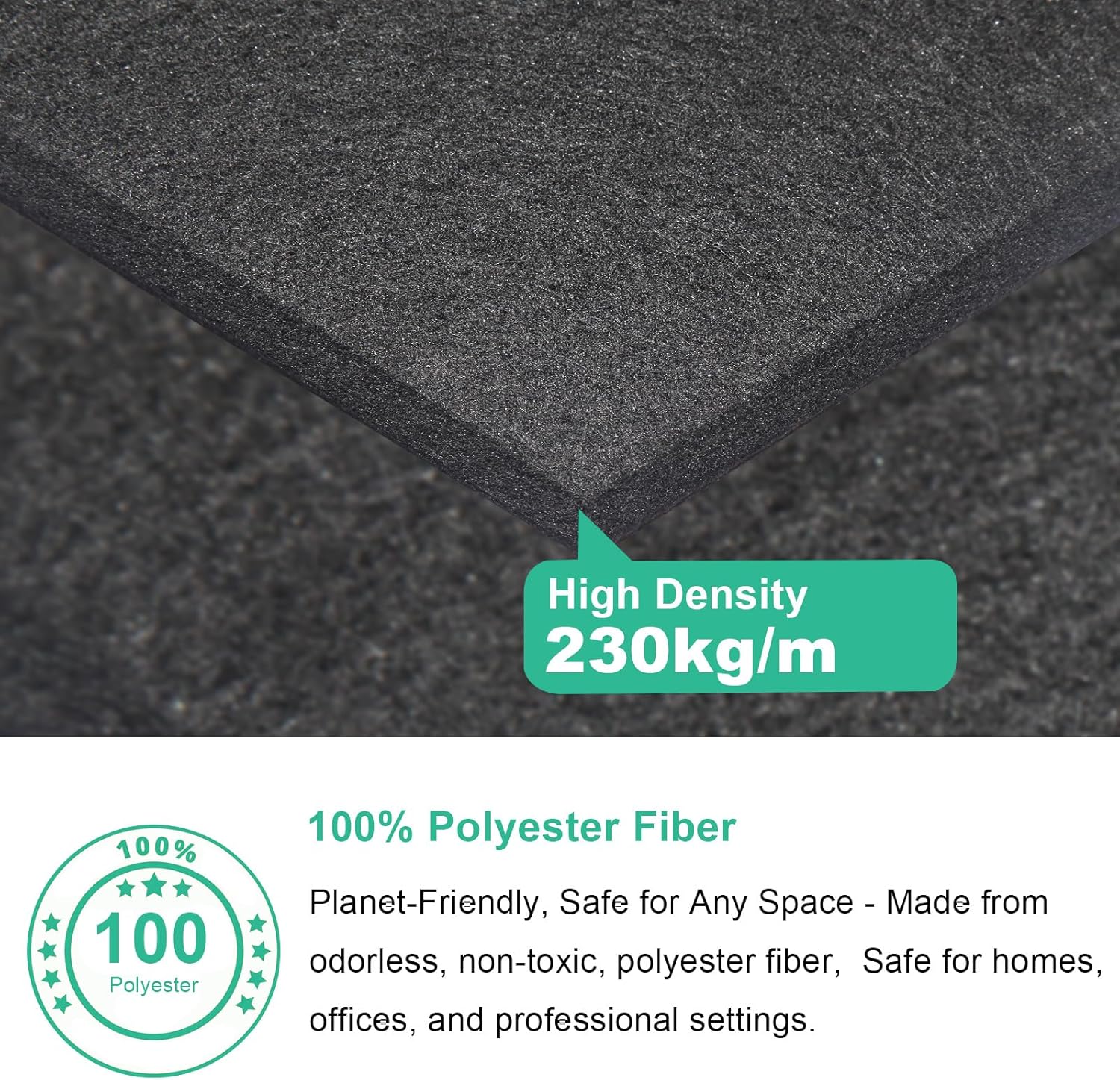 Acoustic Wall Panels - Noise Cancelling Tiles for Home Studio & Office - Quality Sound Proofing - Sound Proof Foam Panels for Walls - Easy to Install Insulation Tiles - 12 Pack (Black)
