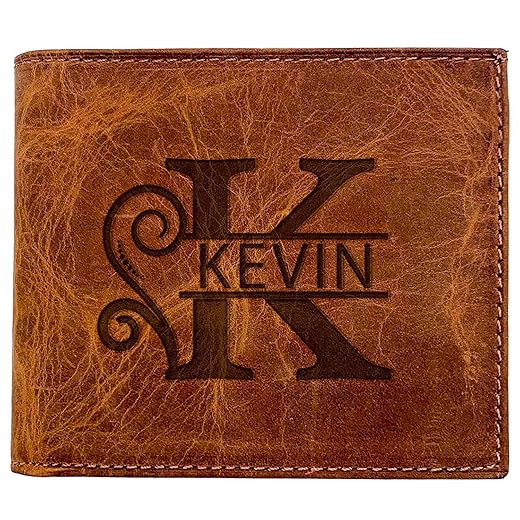 Personalized Wallet for Men, Custom Gifts for Father, Customized Monogram Wallet for Men, Son, Grandpa, Boyfriend, Fathers Day, Wedding, Anniversary, Birthday, Graduate