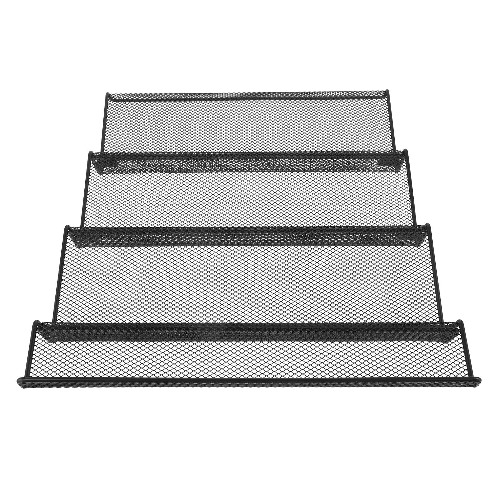 Obuyke Organizador de Especias para Cocina Cajón, Estante de Metal Negro