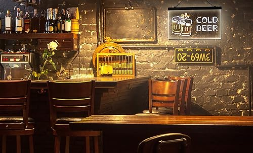 Miniatura 3 de ADVPRO Letrero de neón LED de doble color, color blanco y amarillo, 16 x 12 pulgadas, st6s43-i2069-wy