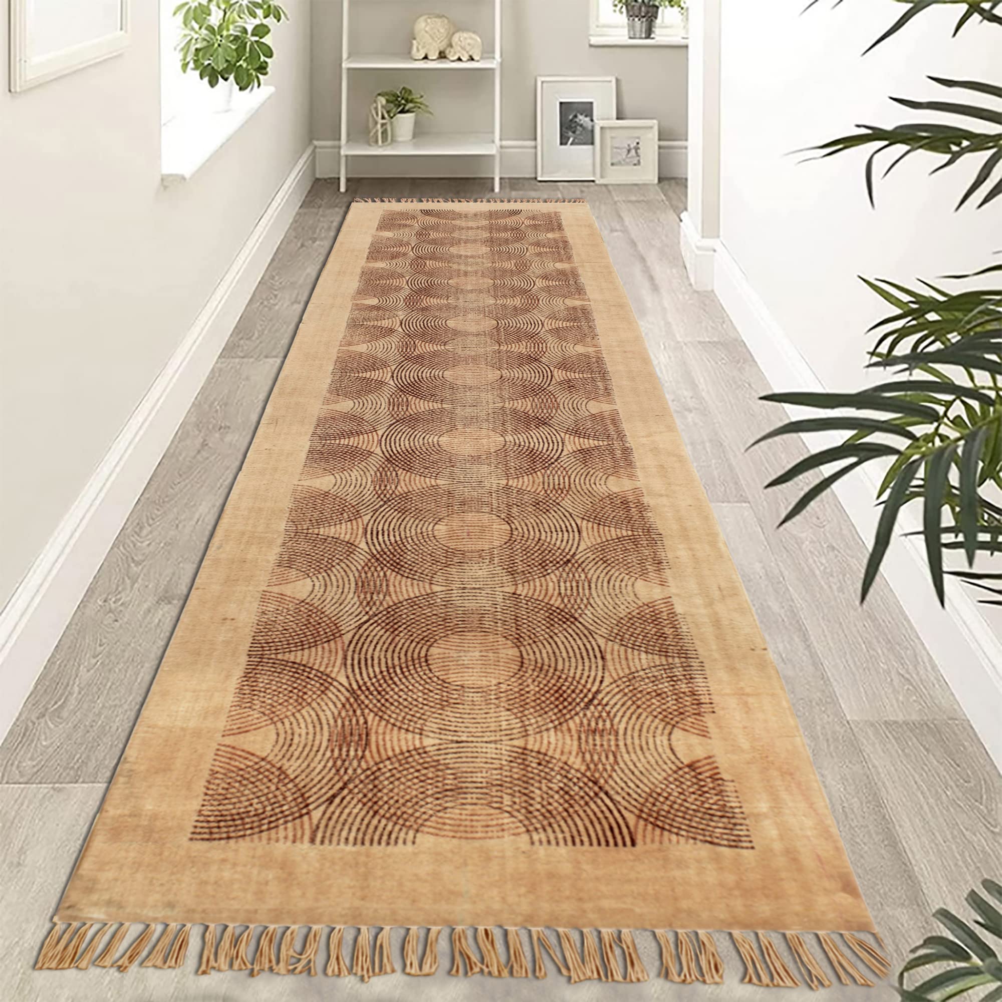 Tapis oriental fait main marron | Apportez une chaleur bohème et une âme authentique à votre salon