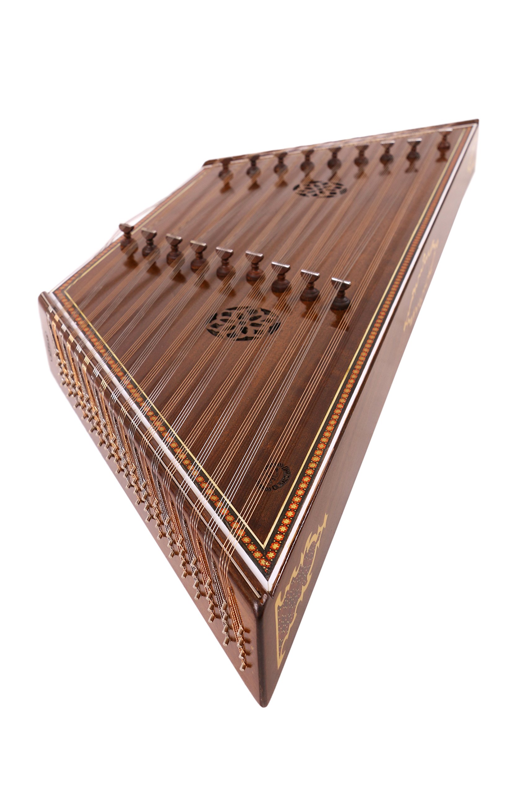 Quality Persian Santoor Santour Santur- dulcimer 9 kharak (bridge) Goldar with hard case and accessories - Image 2