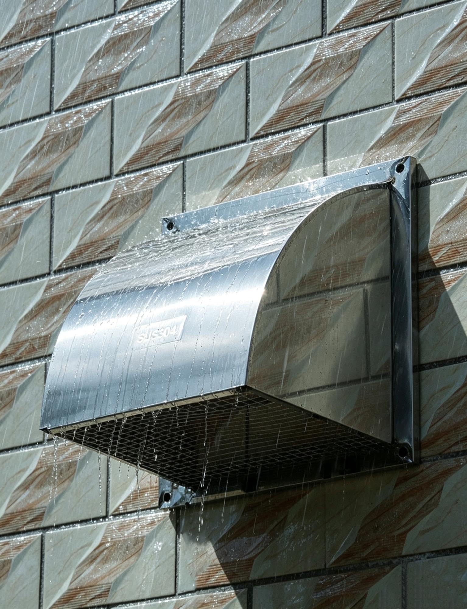Rejilla de Ventilación Exterior de Acero Inoxidable con Malla
