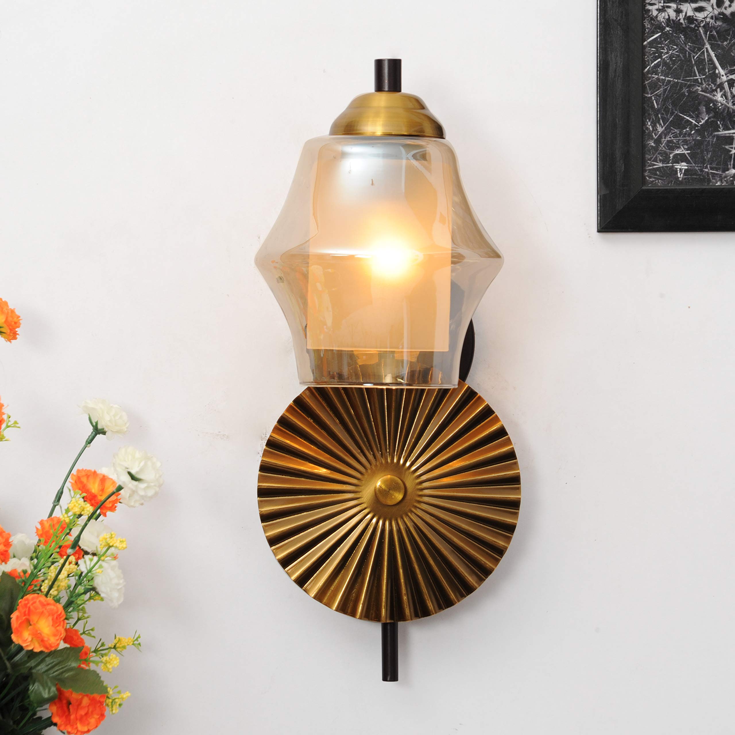 KAPOOR E-ILLUMINATIONS Wycombe Dual Glass Shade Wall Light