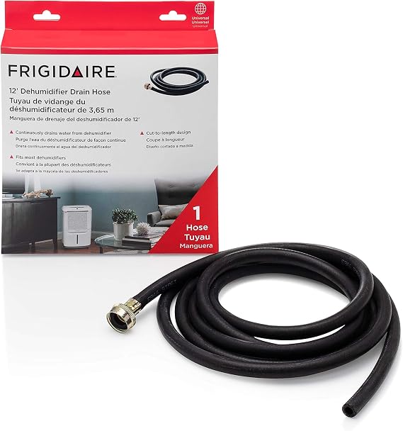 Frigidaire 18FFDHMH01 Dehumidifier Drain Hose, 12 Foot, Black